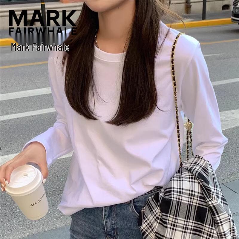 Mark Fairwhale Women's Pure Cotton Round Neck Long Sleeve T-Shirt