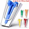 3/4/5/6/7Pcs Non-Slip Bias Tape Maker Set with Edge Binding Roller Metal Hemming Guides  Sewing