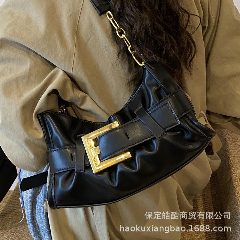 Light luxury niche portable tote bag women's 2025 new high-end pleated clutch bag exquisite shoulder armpit bag