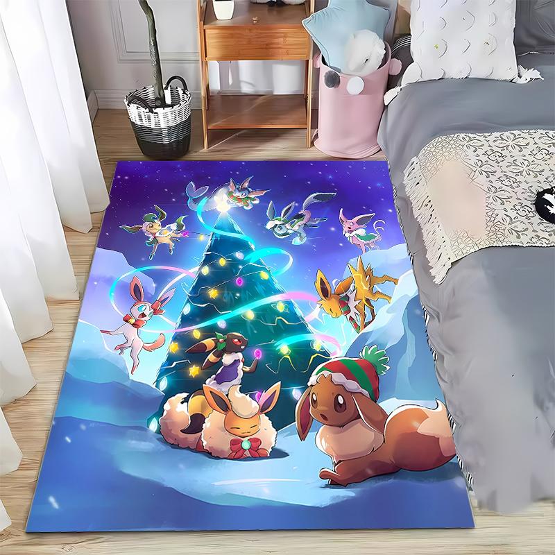

Japanese Anime Pokemon Pikachu Eevee Large Area Rug 3D Carpet Home for Living Room Kids Bedroom Sofa Doormat Children Floor Ma 60x90cm