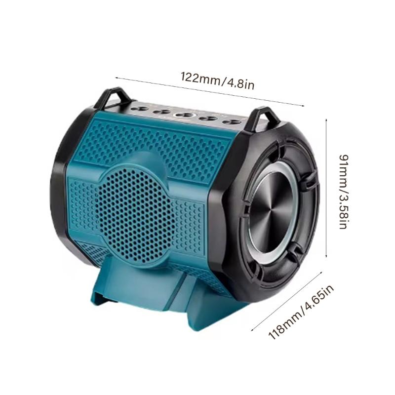 HIFI High Fidelities Bluetooth-compatible Speaker Portable Waterproof Design For 18-20V Batteries for Outdoor Activity Construction Sites and Camping