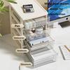 Clear Desktop Storage Box with Drawer Heightened Table Organizer Plastic Office storage cabinet  for Stationery cosmetics