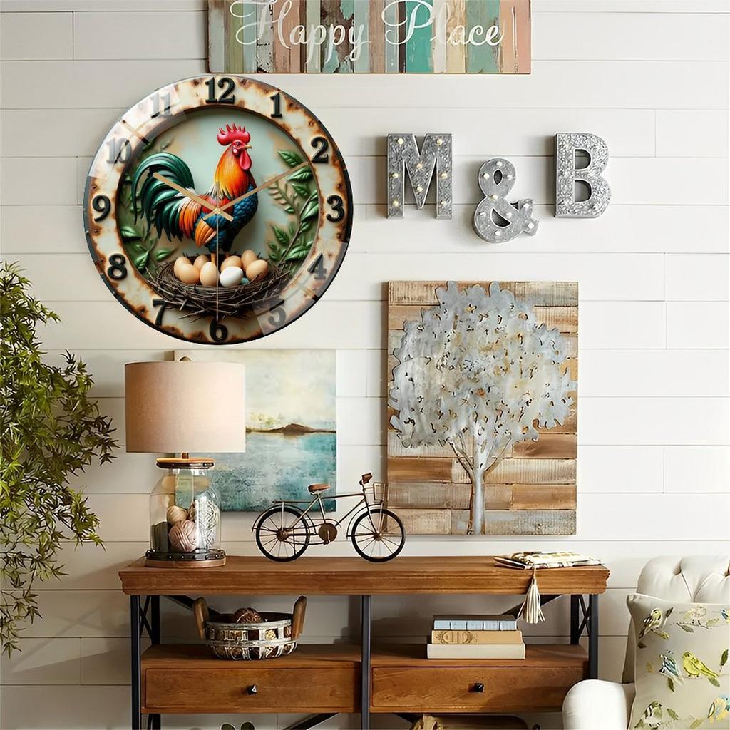 12 Inch Round Wall Clock that Arrives in Pristine Condition, Ready to Display