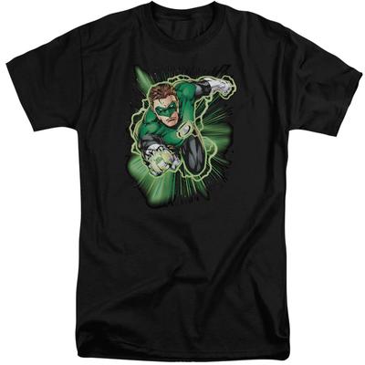 Liga Sprawiedliwości Green Lantern Energia Męski Wysoki T-shirt Czarny
