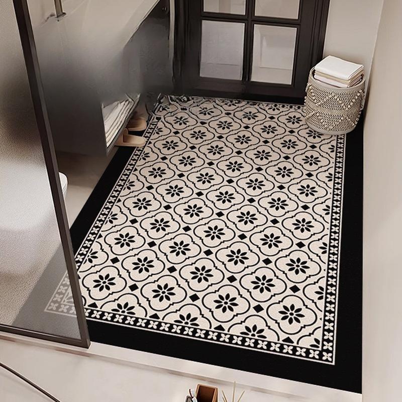 Bathroom Floor Mat Diatom Mud Bathroom Water Absorption and Anti-slip Floor Mat Bathroom Sink Full Carpet Entrance Entrance Foot Mat