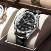 Fashion Ultra-thin Luminous Automatic Movement Waterproof Calendar Belt Men's Watch Business Fashion Student Quartz Watch