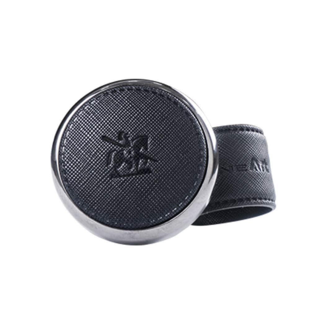 Кожаная ручка-спиннер для руля автомобиля, ручка усиления рулевого колеса для автомобиля, грузовика чёрный