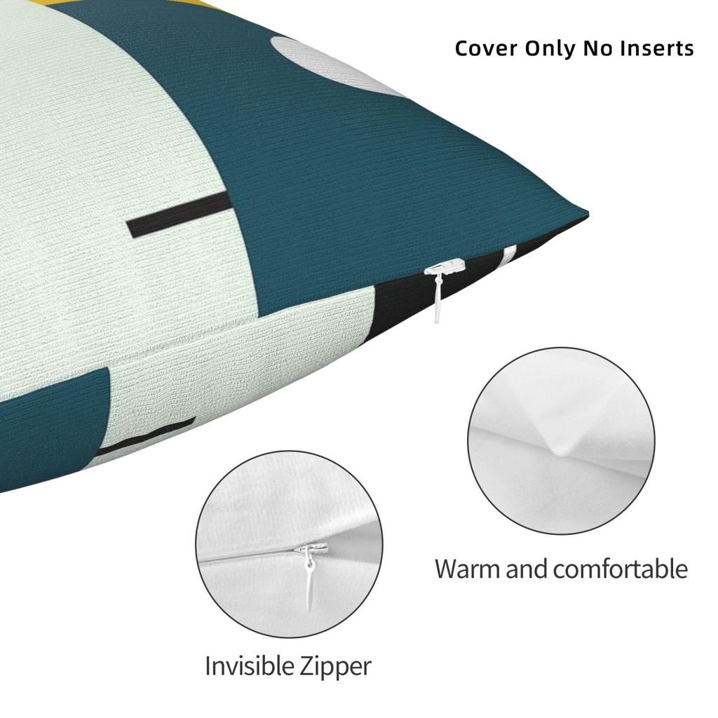 Bauhaus Age Pillowcase Polyester Linen Velvet Printed Zip Decor Pillow Case Sofa Seater Cushion Case 45X45