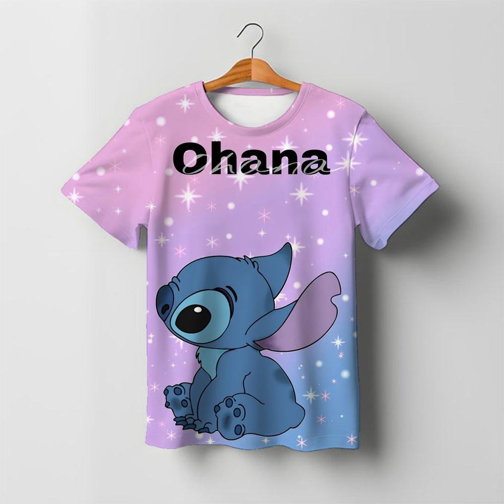 Camiseta Kawaii de Stitch para Niña Ropa de Niña Ropa para Niños Pequeños Camisetas para Niños 2026 Verano Manga Corta Camisetas de Dibujos Animados para Niños Niños