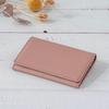 Business Card Holder for Genuine Italian Leather Card Slim [Corale] Women, Leather, Case, Simple, (Pink Beige)