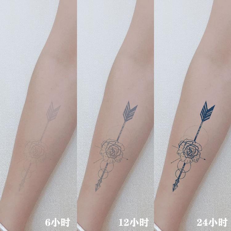Gradual Change Herbal Fashion Personality Japanese Wave Whale Waterproof Simulation Long Time Does Not Fade Tattoo Sticker