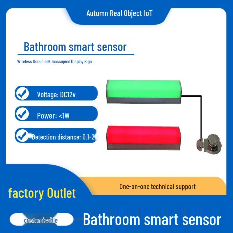 Smart Dual-Color Indicator Light for Restroom and Fitting Room Door Magnetic Sensor + Indicator Light Kit