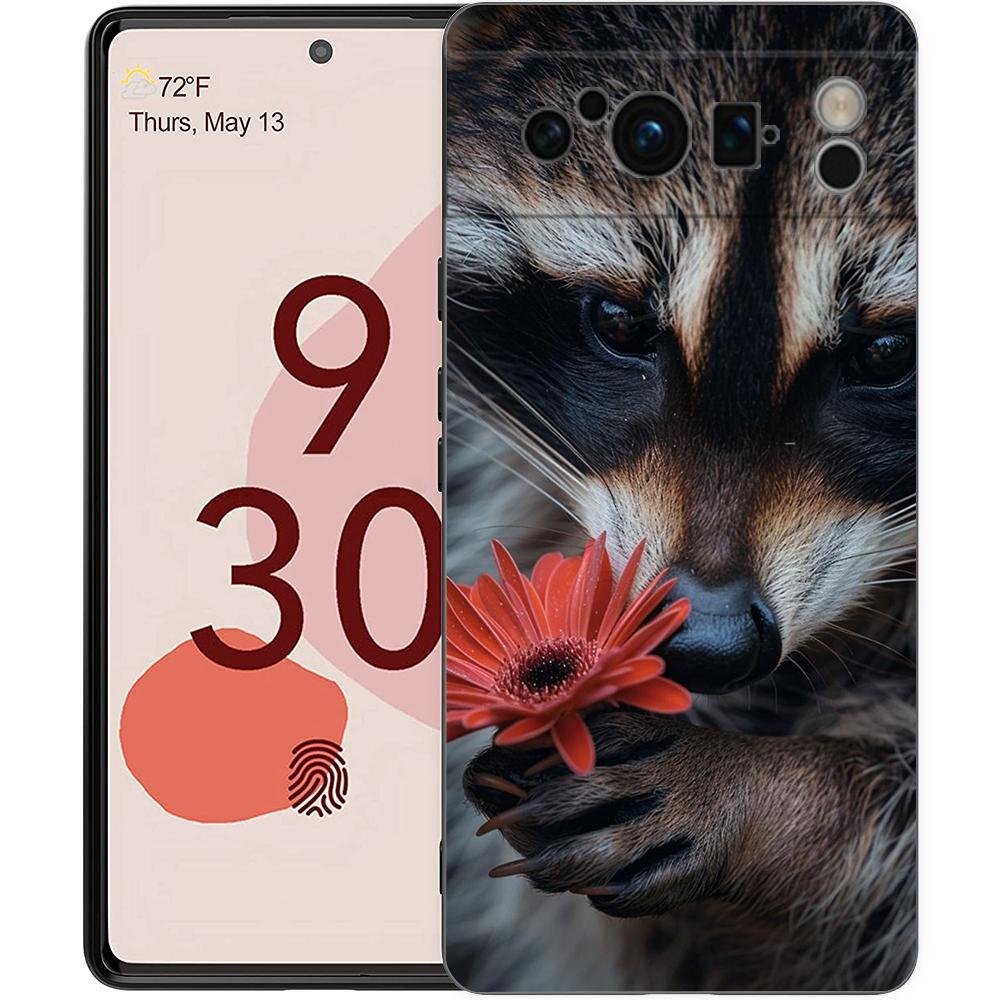 

Phone Case Cover for Google Pixel 10 9 8 7 6 7A 6A Pro Shockproof Soft TPU 10 9 Pro XL Shell Capas Fundas Mapache Coque Bags Pixel 8 A