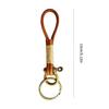 Braided PU Leather Spring Keychain Classical Vintage Design Soft Rope Pendant Charm Creative Gift for Men and Women