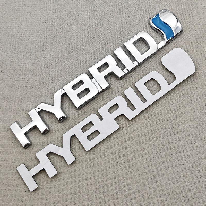 3D Metal Car Sticker Logo HYBRID Fender Side Rear Trunk Badge Emblem For Toyota RAV4 Prius Camry Accord Sienna Auto Accessories