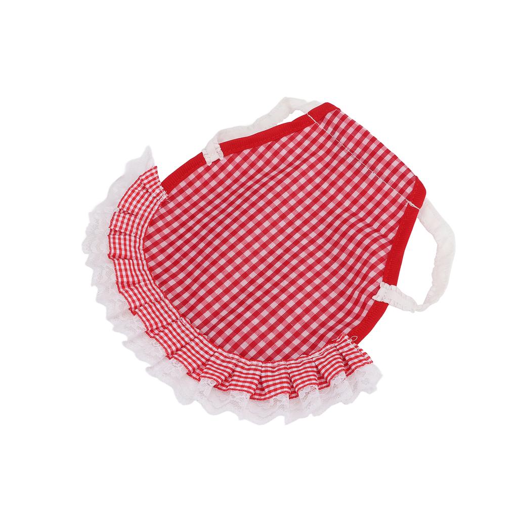 Hen Double Apron Reusable Hen Apron Poultry Protector with Elastic Straps for Small Medium and Large HenRed Grid