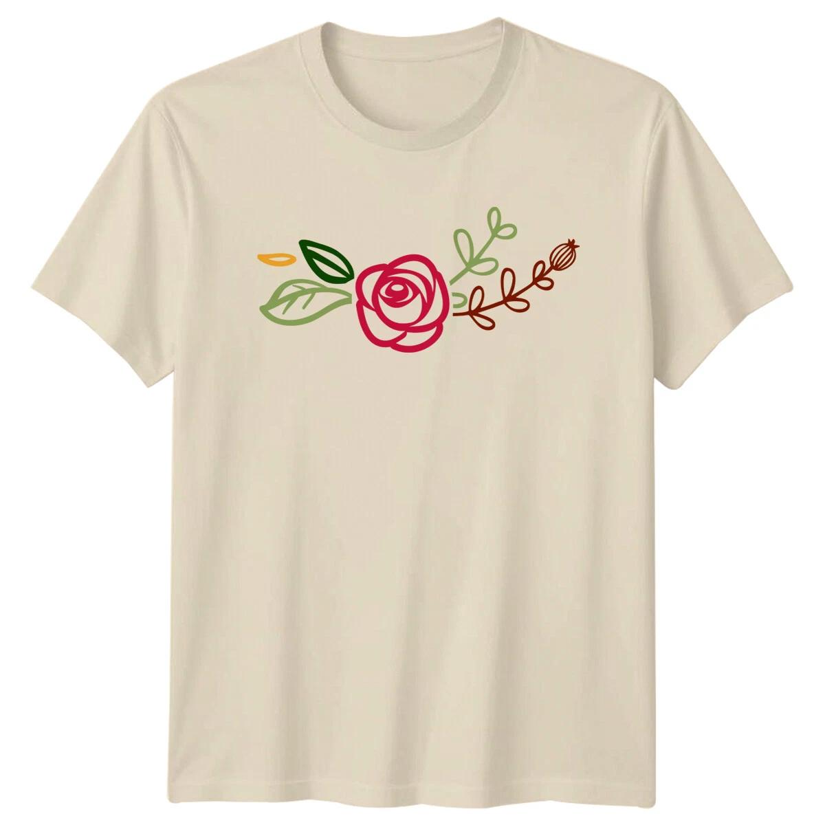 Floral Rose Garden Design Nature Lover Adult Graphic T-Shirt XXXL