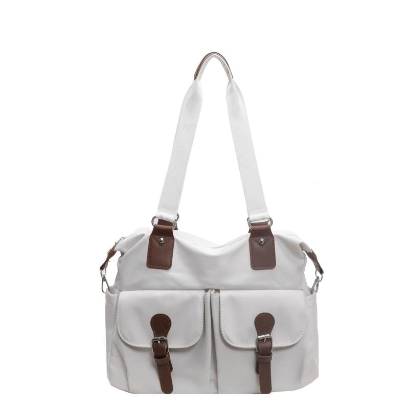 Decorative Nylon Shoulder Bag for Women Casual Monochromatic Large Capacity Fashion Bag Quality