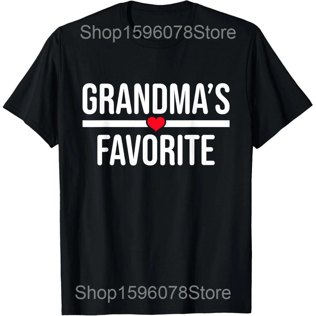 Funny Grandmas Favorite Graphic T Shirts Men Women Pure Cotton Humor Streetwear Tee Shirt Short Sleeve Unisex Loose Clothing