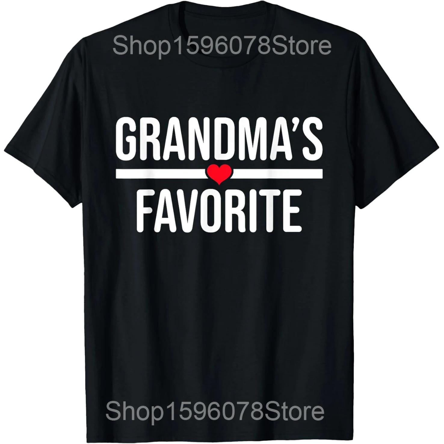 

Funny Grandmas Favorite Graphic T Shirts Men Women Pure Cotton Humor Streetwear Tee Shirt Short Sleeve Unisex Loose Clothing 4XL