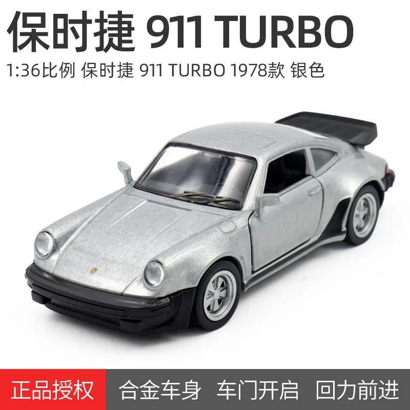 New 1:36 1978  Porsche 911 Turbo  alloy car model with silent light  Diecast Metal Alloy Model Car Toys For  Gift Collection