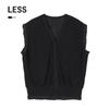 Women's V-Neck SleeveKnit Vest Cardigan