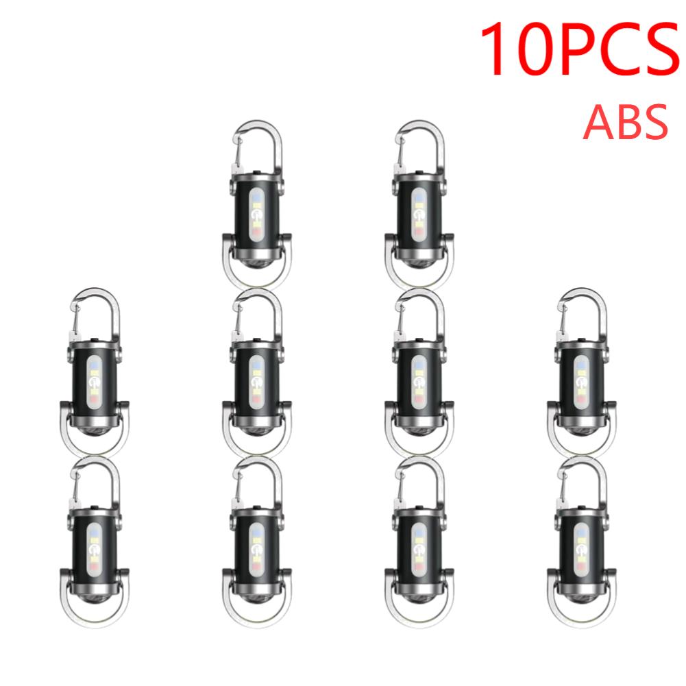 Rechargeable Keychain Flashlights 800 Lumens COB LED Work Light 7 Modes Emergency Keychain Light for Walking Hiking Emergency