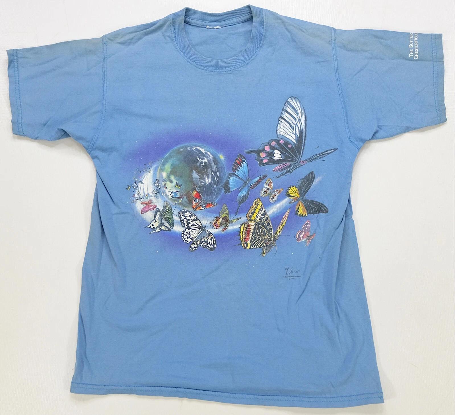 Rare VTG WILD COTTON Butterflies 1999 The Butterfly House Missouri T Shirt 90s S