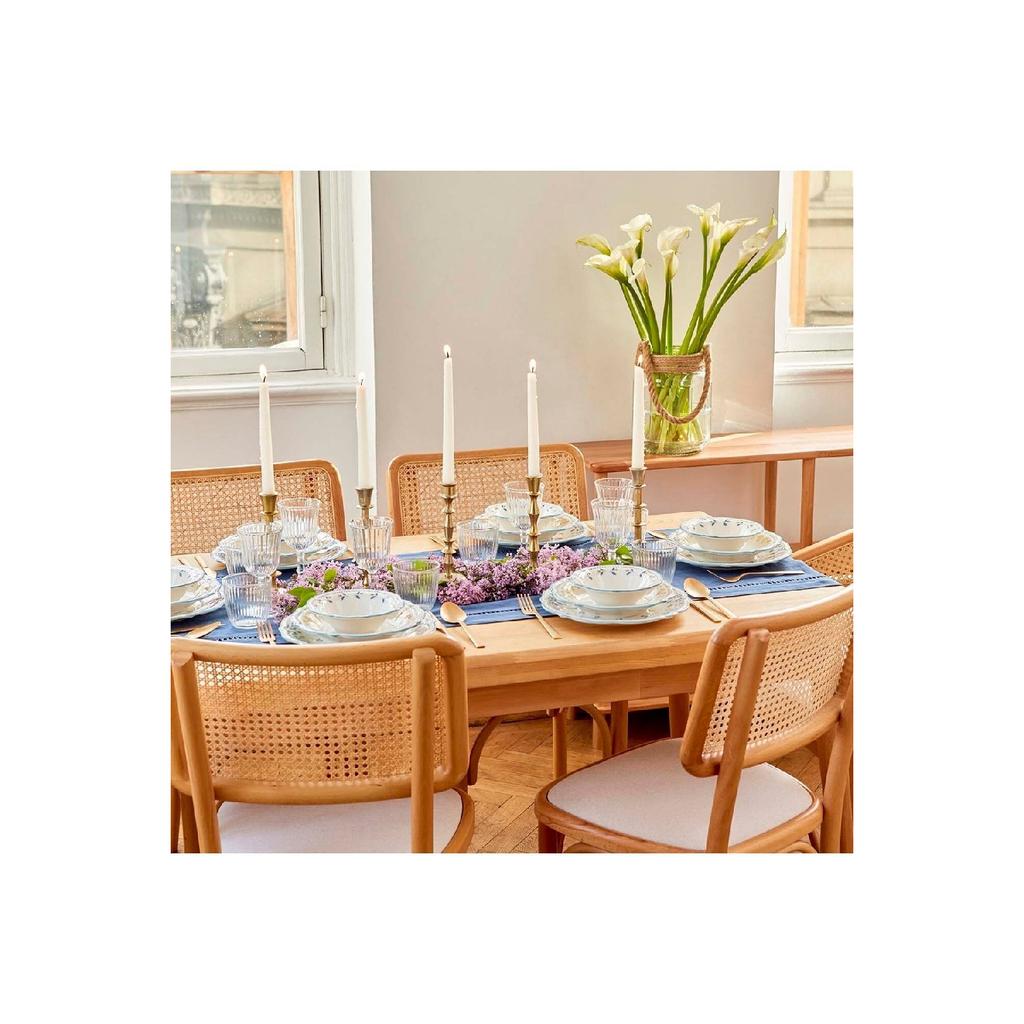 Mabel Steinzeug 24-teiliges Speiseservice für 6 Personen Blau