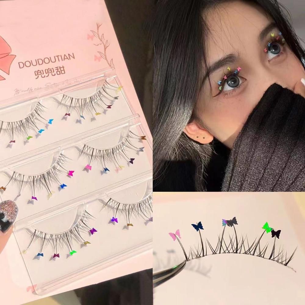 

Natural Glitter False Eyelashes Colorful Grafting Eyelashes Fake Eyelash Set Makeup Supplies Style 2