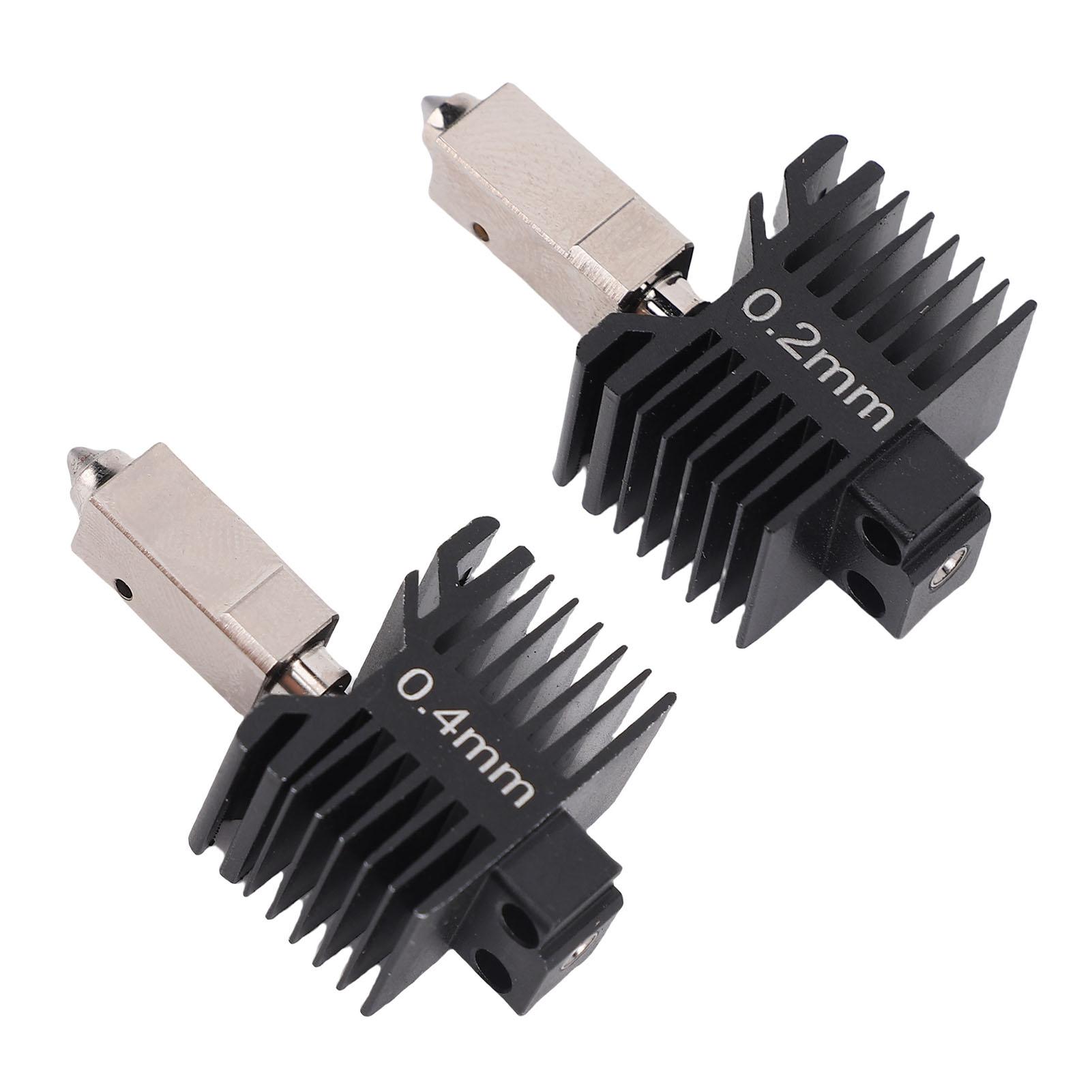 Kit de Hot End para Impresora 3D Compatible con Bamboo Lab X1 P1S Acero Templado con Boquilla de 0,2 mm 0,4 mm Calentador Cerámico de Repuesto black