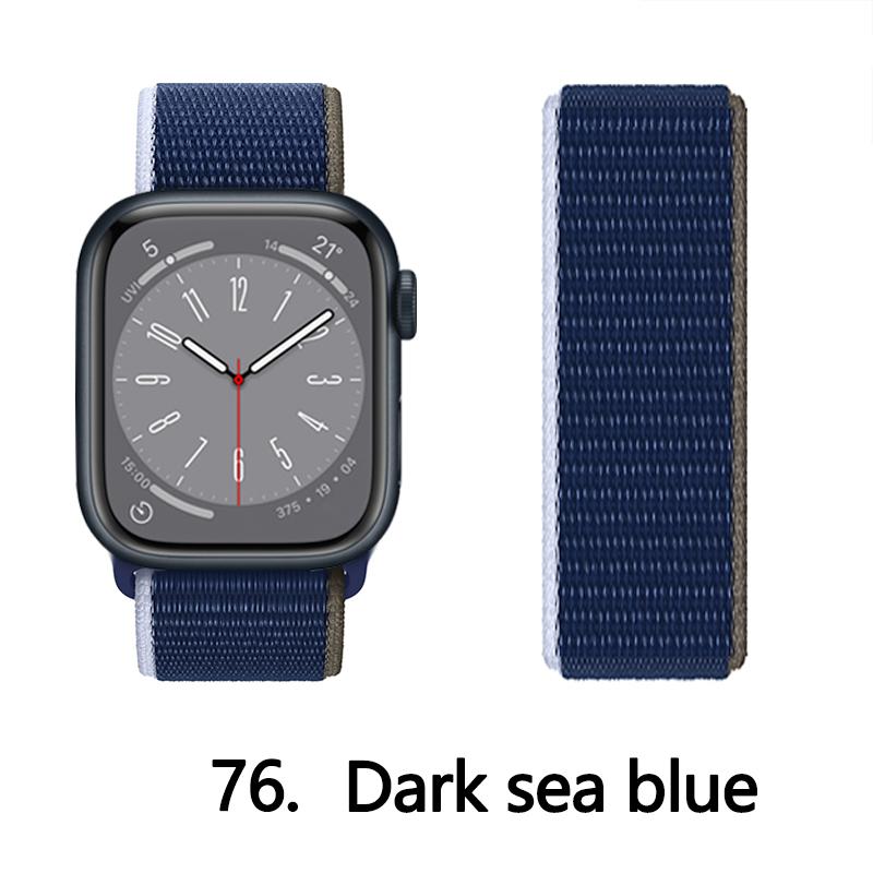 Nylon Strap For Apple Watch 10 Bands 46mm 44mm 40mm 45mm 41mm 49mm 42mm 38mm Bracelet Correa iwatch Series 8 se 7 6 3 9 11 40 mm
