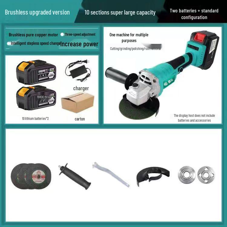 A3 Model 48VF Universal Brushless Lithium Battery High-Power Angle Grinder & Polisher