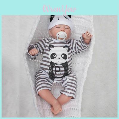 Real Life 20" Reborn Dolls Soft Silicone Vinyl Handmade Realistic Newborn Doll Boy With Gentle Touch Vinyl Head And Limbs