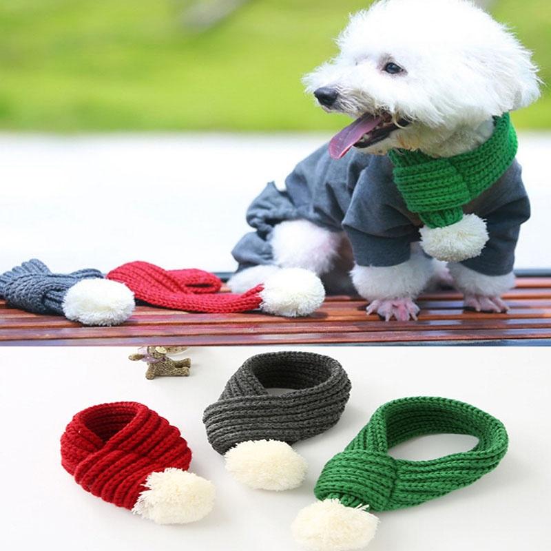 Buy Pets Accessories Winter Dog Scarves Small Puppy Bow Tie Collars