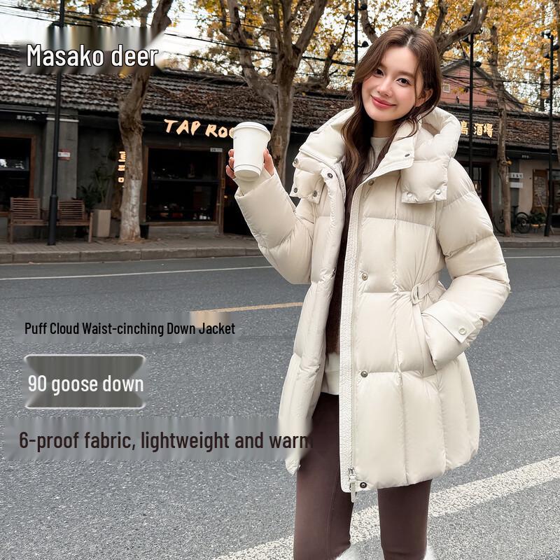 

Yalu Women s Mid-Length 90% Goose Down Winter Jacket L