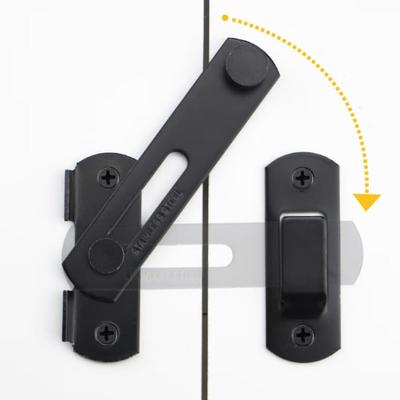 Rustfritt Stål Flip-lås Sikkerhetsdør Liten Holder Låsebolt Låsebolt for Skur-dør 180° Skyvedør Port-lås for Skap