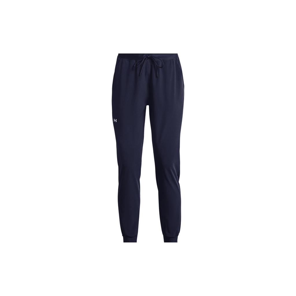 Under Armour Solid Color Drawstring Cuffed Casual Pants Women bottoms Navy-Blue 1348447-410