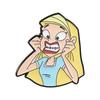 Goofy Amerikanischer Cartoon Zahnspangen Mädchen Emaille Pin Panisches Ohrenbedeckendes Anstecknadel Reversabzeichen Zubehör Schmuck Geschenke Für Freund