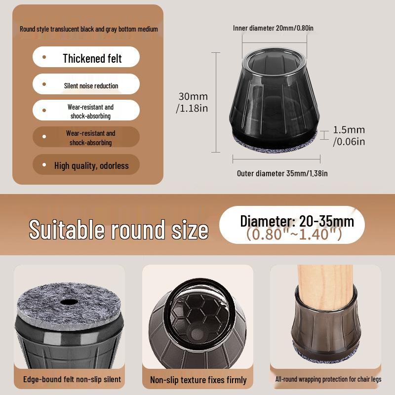 Silicone Chair and Table Leg Covers - Silent, Non-Slip Protection for Furniture