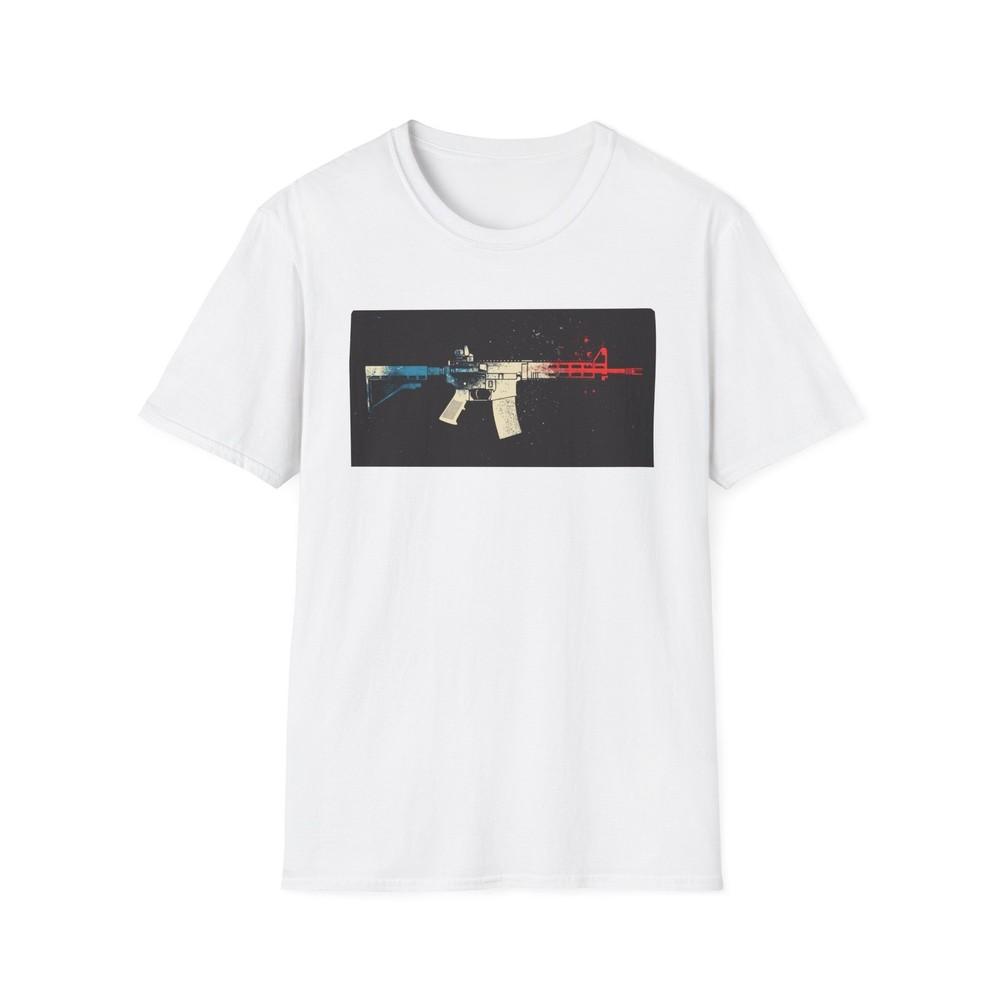 Pistole Braccia Fucile tipo AR Emendamento Armi Libertà Potenza di Fuoco USA rosso bianco blu