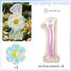 40Inch Colorful Transparent Number Balloons & Large Transparent Daisy Foil Balloons, For Birthday Party, Anniversary Decoration