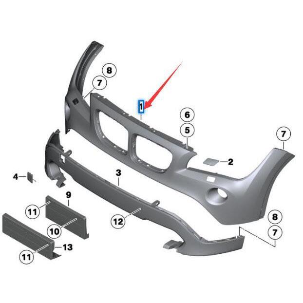 BMW X1 E84 Front Bumper (No Holes)