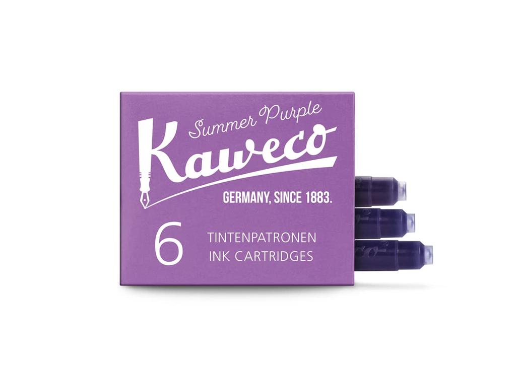 Kaweco Summer Purple Cartridge Ink Genuine Imported Product (6 cartridges) -