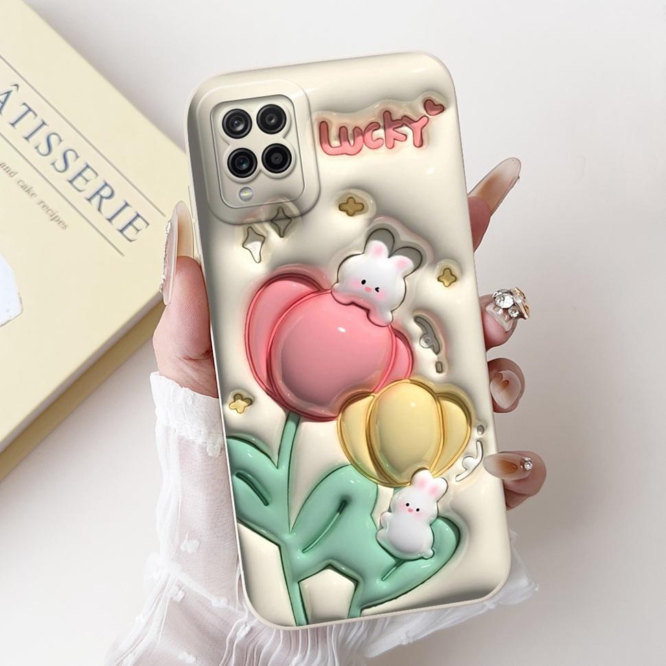 For Samsung Galaxy A12 Case Colorful Flower Panda Cartoon Cover Soft Slim Phone Cases For Samsung A12 GalaxyA12 Back Cover