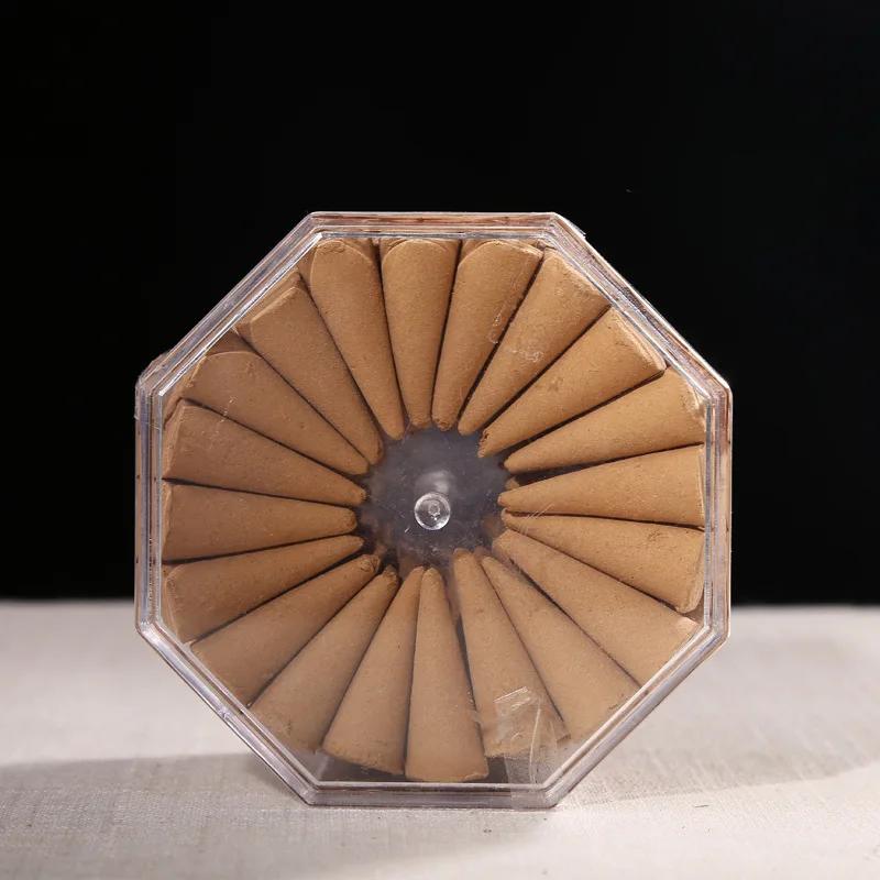 100Pcs Sandalwood Incense Cone Indoor of Home Furnishings Air Freshener Aroma Rich Home Meditation Fragrance