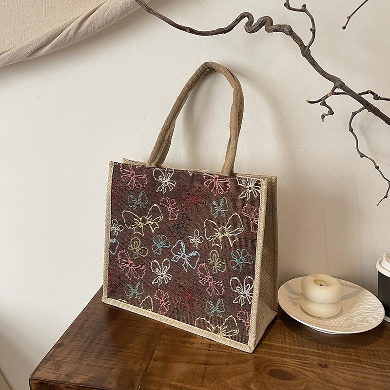 Women's bag spring new trend shoulder bag large capacity cotton and linen fashion work commuter tote bag