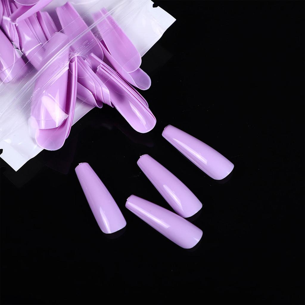 French Ballerina Coffin False Nails,Nail Polish Press On Nails Fake Nails Tips