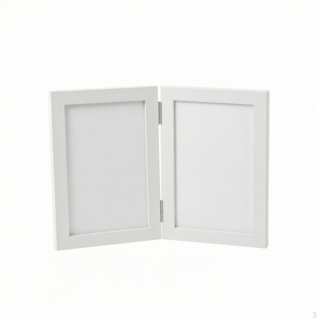 Double Photo Frame Wooden Picture Tabletop for Parents, Pet Owners, Nursery, Desk