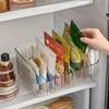 Clear Plastic Seasoning Storage Box with Adjustable Divider Transparent Divided Cosmetic Food Storage Box Detachable Spice Rack